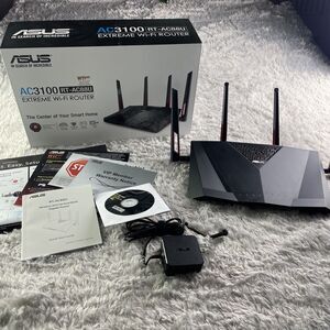 ASUS AC3100 Wireless Router Black RTAC88U 1000 Mbps 8 Port Extreme Wi-Fi